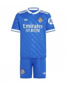 Billige Real Madrid Tredjedraktsett Barn 2025-26 Kortermet (+ Korte bukser)
